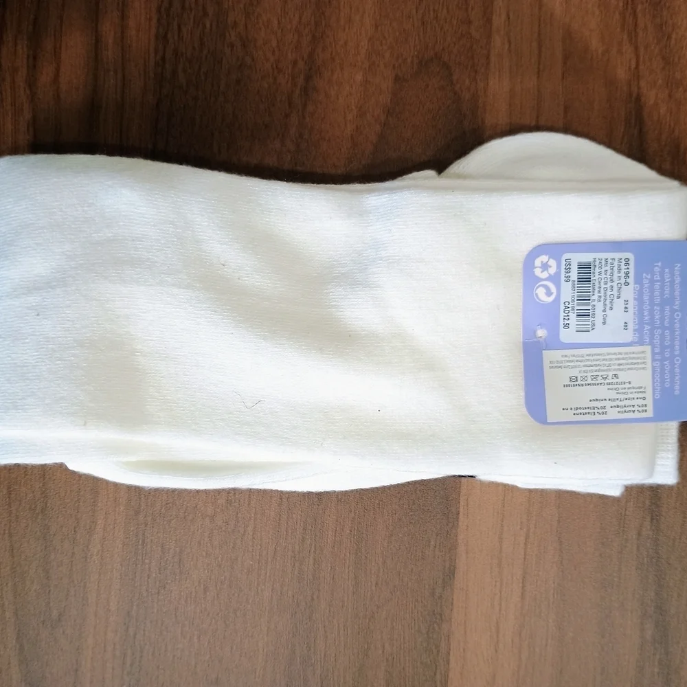 Claire's Black and White Casual Over The Knee Socks